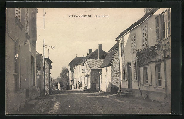 CPA Vitry-le-Crusé, Rue Neuve, street view