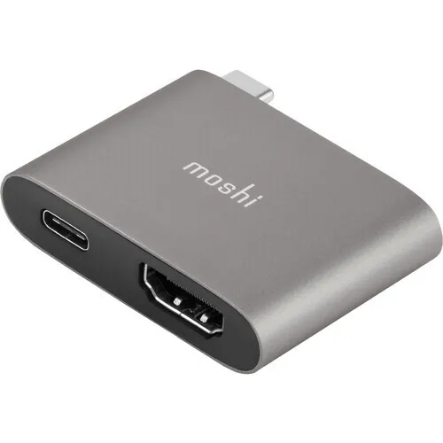 Moshi USB Type-C to HDMI Adapter with Power Delivery (Titanium Gray)