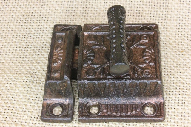 Old Cabinet Catch Jelly Cupboard Latch Vintage Rustic COPPER Cast Iron T Knob