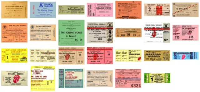 THE ROLLING STONES 🎸MUSIC GROUP Reproduction CONCERT TICKETS 🎟️Individual Sale