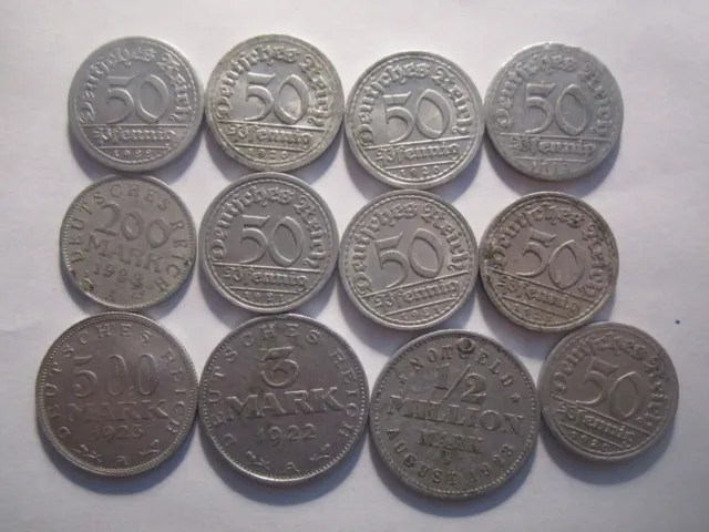 Germany Weimar Aluminum Coins