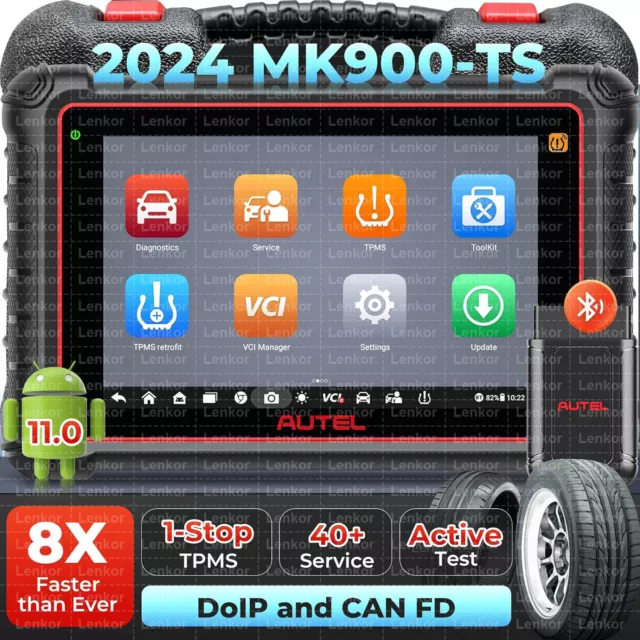 2024 Autel MaxiCOM MK900TS MK900-TS Full TPMS Diagnostic Scanner Up of MX808S-TS