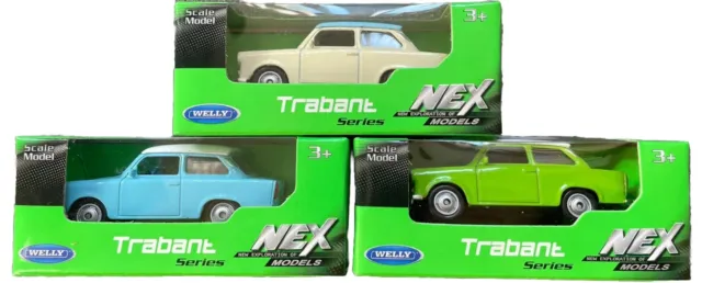 Trabant 601 Modellauto 1:60 Welly DDR Trabbi Kult Geschenk Modellauto Spielzeug