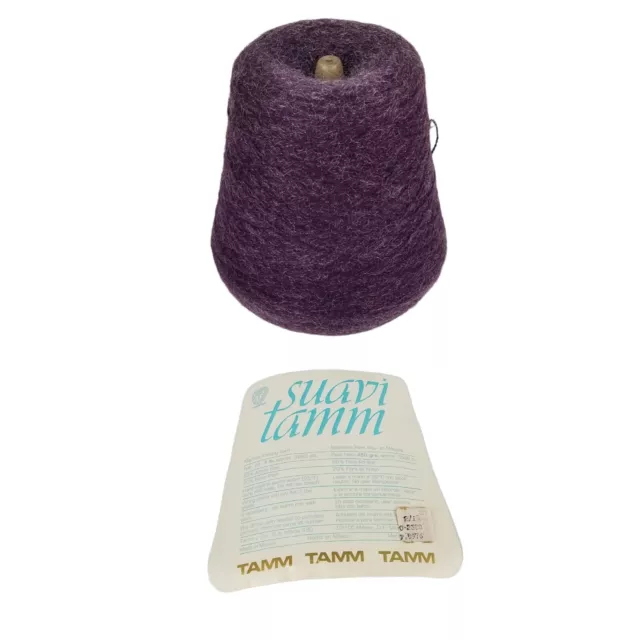 Nuevo cono de hilo de tejer máquina púrpura Suavi Tamm #2368 3869 yardas 1 lb. Suave