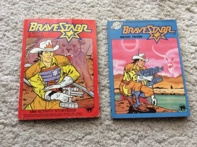 BRAVESTARR MINI ACTIVITY STORYBOOK A FISTFUL OF KERIUM + Water Fever Story