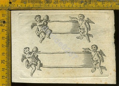 Ex Libris Antico Originale Araldica a 761 Faussone di Germagnano Castelli 