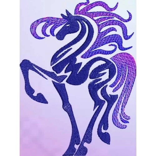 Embroidered Ladies T-Shirt - Tribal Horse S2-02 Sizes S - XXL