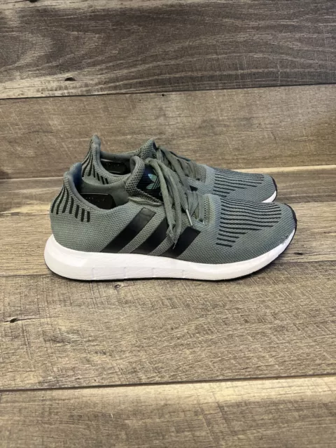 ADIDAS MENS SWIFT Run Shoes Green Black CG4115 Low Top Lace Up