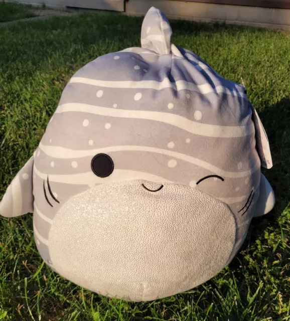 New With Tags  SACHIE WHALE SHARK Squishmallows 16 inch 2022