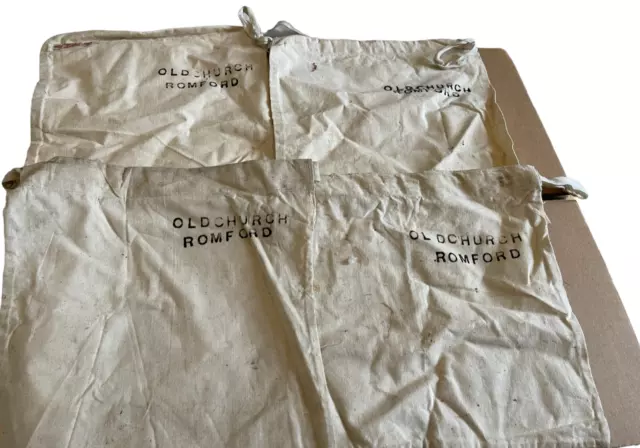 Lot of 4 WW2 Red Cross-St John Old Church Romford Comfort Bags 23cm x22cm.