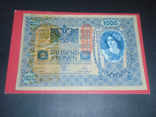 AUSTRIA 1919 1000 KRONEN CIRCULATD BANKNOTE P-59a.1   (169)