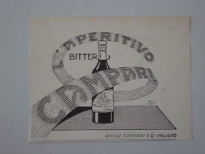 advertising Pubblicità 1935 BITTER CAMPARI