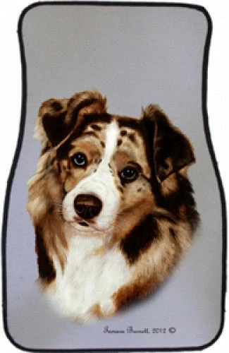 Red Merle Australian Shepherd Car Floor Mats Pair (TB) 36202