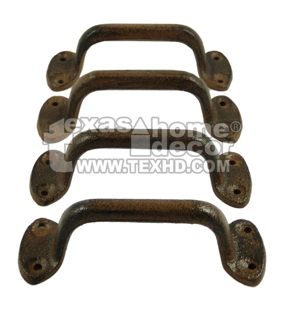 4 Handles Cast Iron Antique Style Rustic Barn Cabinet Gate Pull Shed Door G001 3