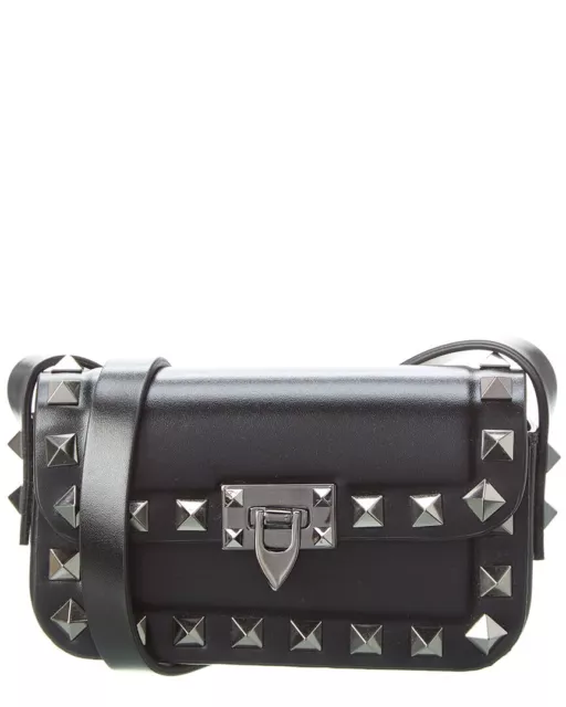 Valentino Rockstud Mini Leather Shoulder Bag Women's Black