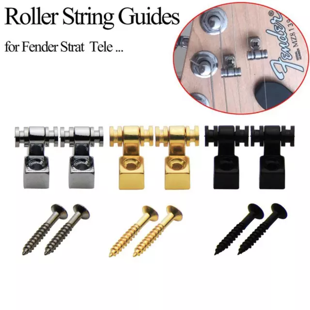 Electric Guitar Roller String Trees with Screws Set of 2 Improved String