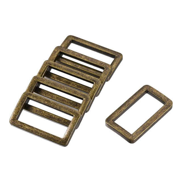 Metallo Rettangolo Anello Fibbie 25.7x12.5mm per Borse Cinture Bronzato 6pz