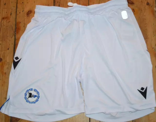 Arminia Bielefeld Authentic White Home Football Shorts 2021/22 BNWT Macron 3XL