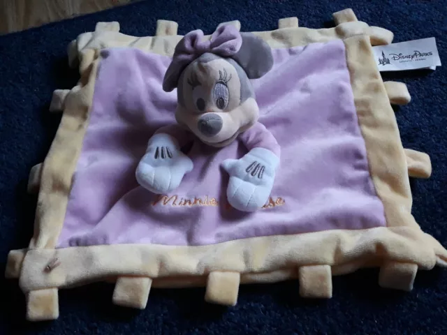 Disney Minnie Mouse Pink and Yellow Baby Comforter (Disneyland Parks) Store Cute