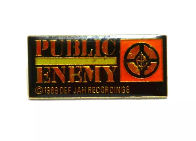 Pin's Public Ennemy 1988 Def Jah Recording Rap Usa Objet Collection Vintage Rare