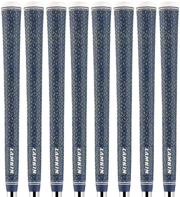 Lamkin UTx Blue w/ Yellow Cord Midsize Golf Club Grips - Set of 8 - Brand New