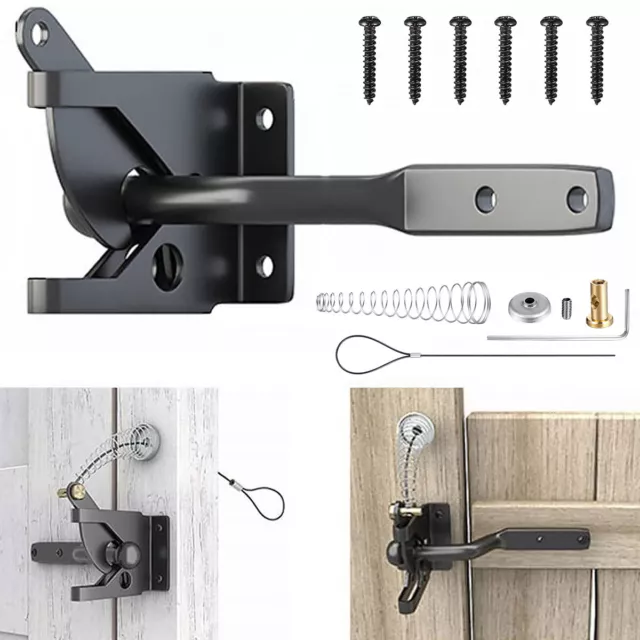 Self-Locking Gate Latch Carbon Steel Post Mounted Fence Gate Latch  Heavy ··