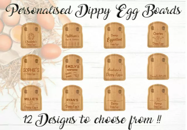 Personalised Dippy Egg and Toast Breakfast Serving Board