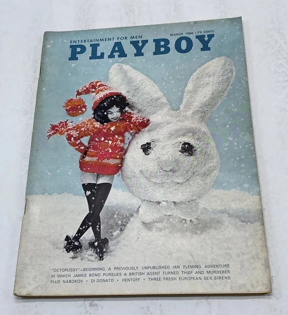 PLAYBOY MAGAZINE MARCH 1966 Priscilla Wright Playmate Rossana Podesta