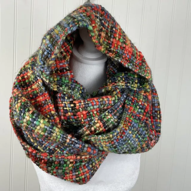 Gretchen Scott Womens Multicolor Chunky Knit SNOOD INFINITY Scarf