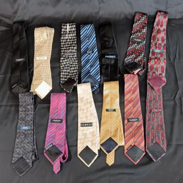 13 Men's Ties-ARROW-GEORGE-VAN HEUSEN-BARRINGTON