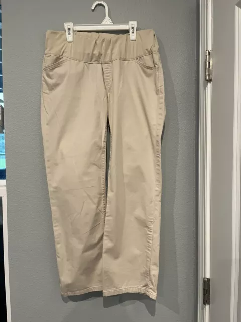 Gap Khakis Maternity Pants Womens Size 8 Beige COMFORT WAIST!