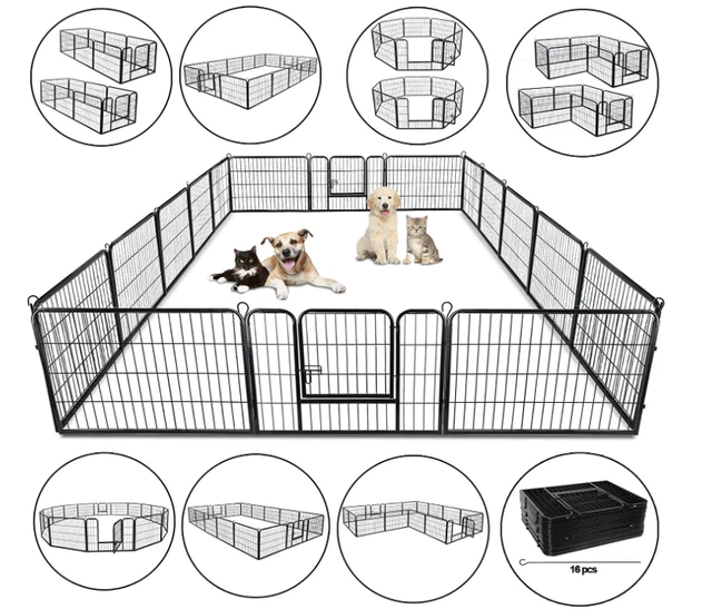 Outdoor Dog Exercise Area Backyard Metal Cage Playpen  Indoor RV Camping Pet New