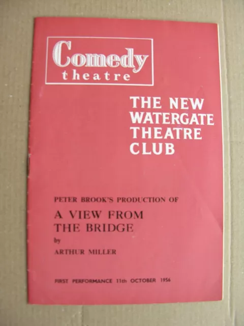 1956 VIEW FROM THE BRIDGE Arthur Miller Richard Harris Anthony Quayle Mary Ure