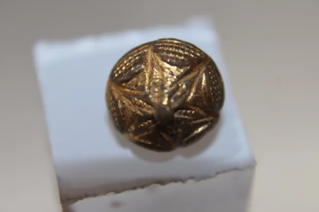 River Thames Medieval 16th Century Brass Doublet Gold Gilt Button c1565 Tudor