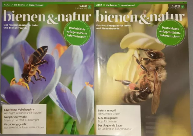 Bienen & Natur 3/2019 +  4/2019 Honigernte Schwarmtrieb
