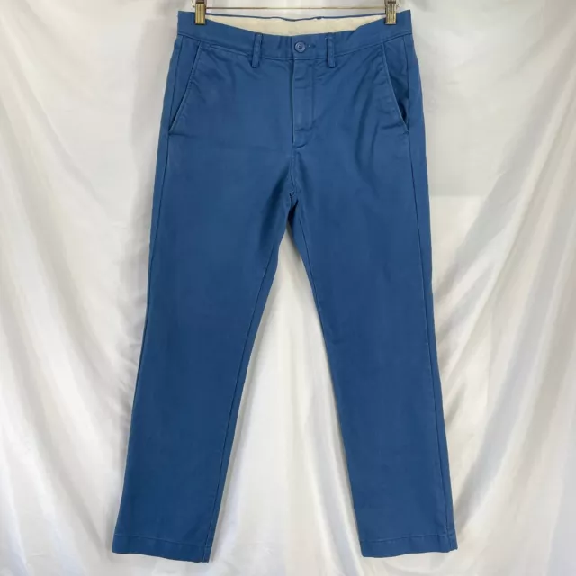 Men's J.Crew Urban Slim Broken In Chino Pants Size 30 x 30 Blue Cotton