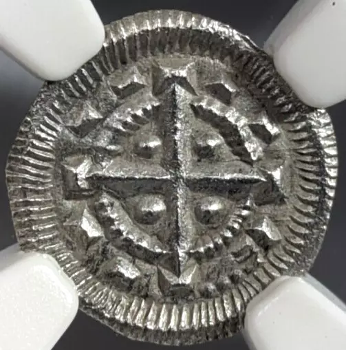 King Bela II of HUNGARY NGC MS 63 Béla the Blind 1131-1141 Silver Denar Coin