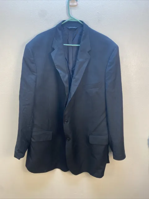 Jos A Bank 52L Black Wool 2Btn Sport Jacket Mens Suit Blazer