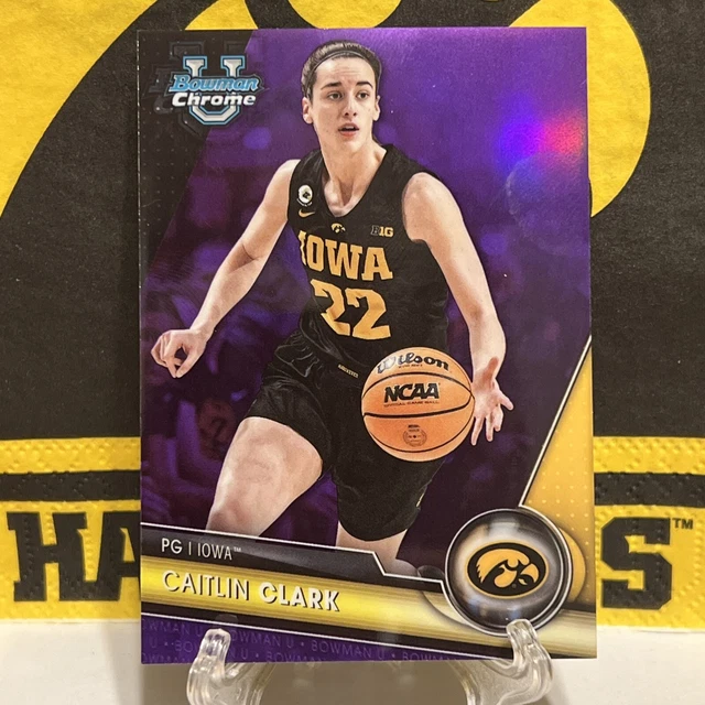 CAITLIN CLARK 2024 Bowman U Chrome 34 Purple Refractor SN 389/399 IOWA