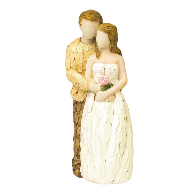 Couple de mariage Figurines Artisanat décoratif Centre de table Peint à la 2