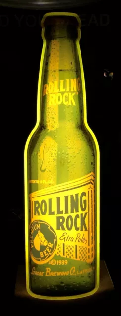 VINTAGE ORIGINAL ROLLING ROCK EXTRA PALE BEER c1939 BEER LIGHT UP ELECTRIC SIGN