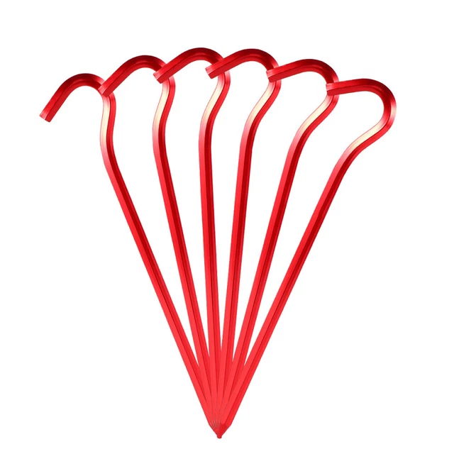 Lot De 6 Piquets De Tente Eurmax + Marteau – Camping Résistant Et Léger – Neuf