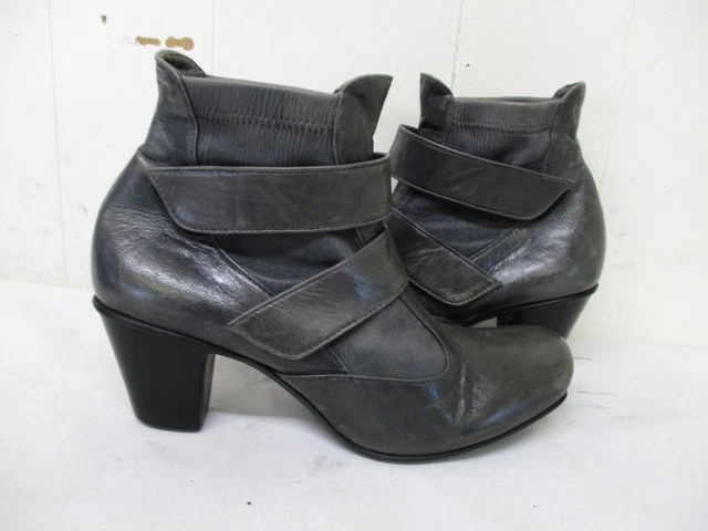 Everybody by BZ Moda Gray Leather Ankle Boots Womens Size 37 EUR