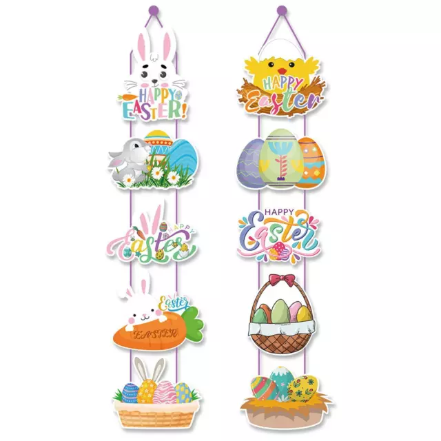 Easter Bunny Rabbit Sign Easter Hanging Decor for Party