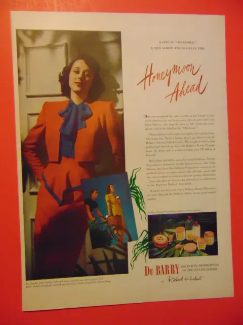 1945 Richard Hudnut Du BARRY Beauty Preparations photo art print ad