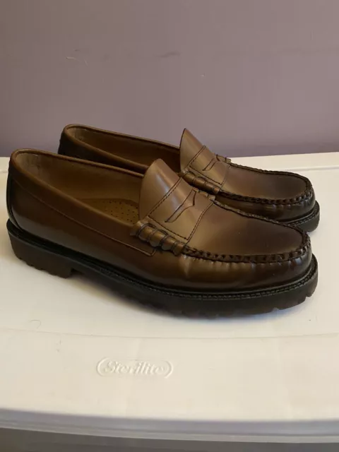 Gh Bass  9 M, Mens Weejuns Larson Penny Loafers Lug Sole - Leather No Box
