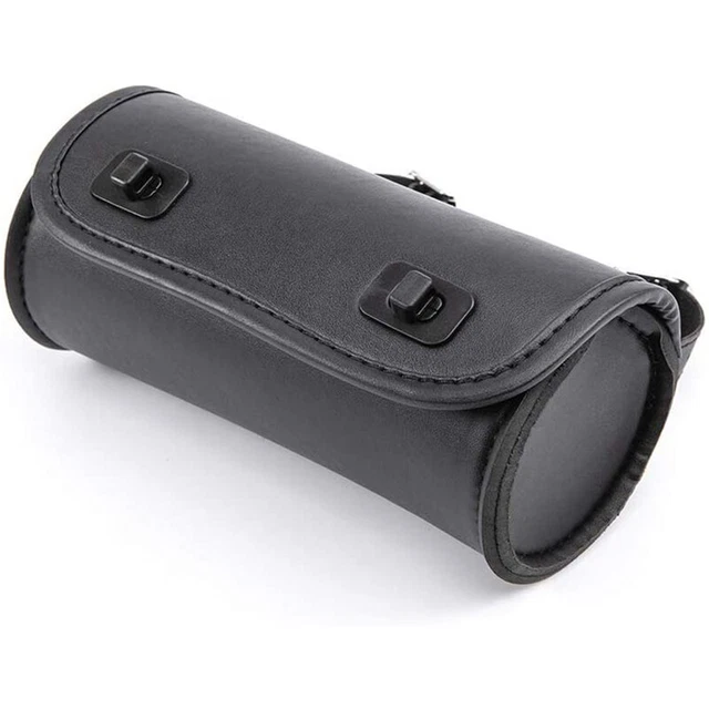 Borsa forcella moto PU manubrio in pelle poliuretano borsa strumenti sissy barra rotolo deposito A1W4