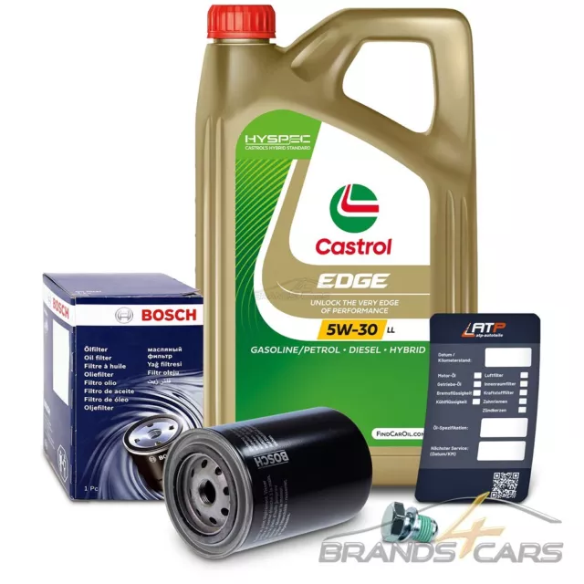 Bosch Ölfilter+5L Castrol Edge 5W-30 Ll Für Audi A4 8D B5 1.9 Tdi Bj 95-01