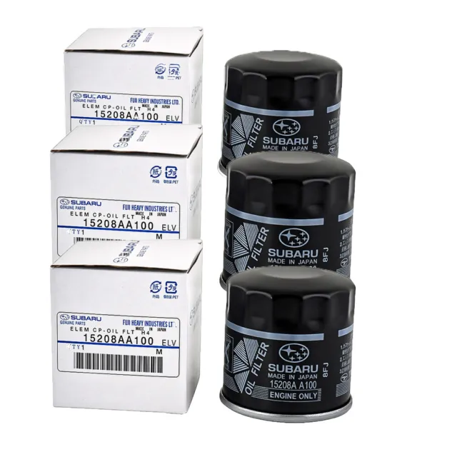 Subaru Engine Oil Filter 15208AA100 for Impreza Legacy Outback Forester 3 PACK