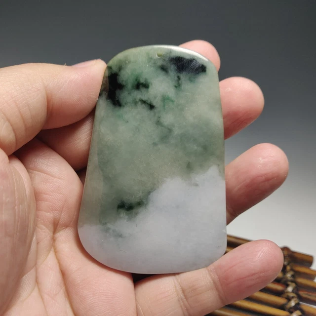 Chinese Exquisite Handmade Guanyin dragon carving Jadeite Jade Pendant 3